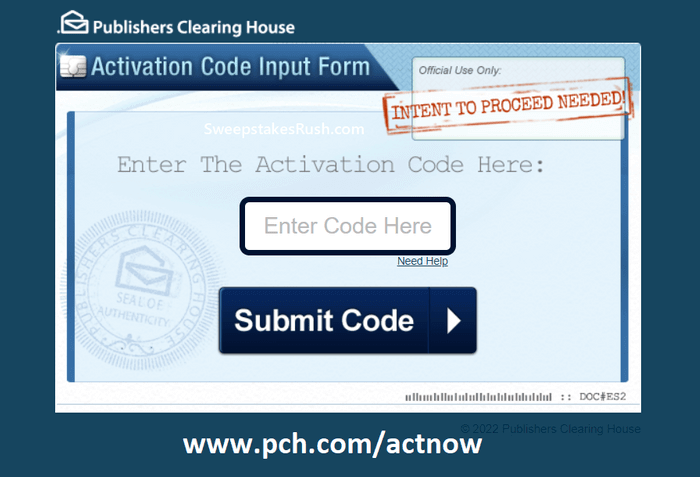 www.PCH.com ActNow - Did you received PCH activation code?
